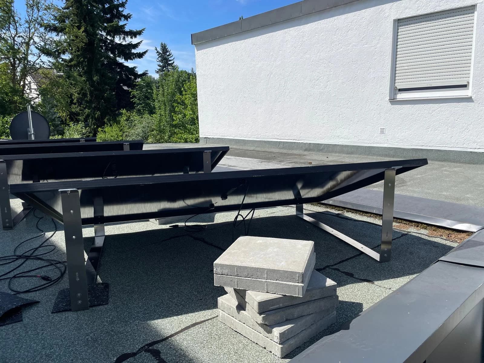 Flachdach Projekt 1 Ballastierung