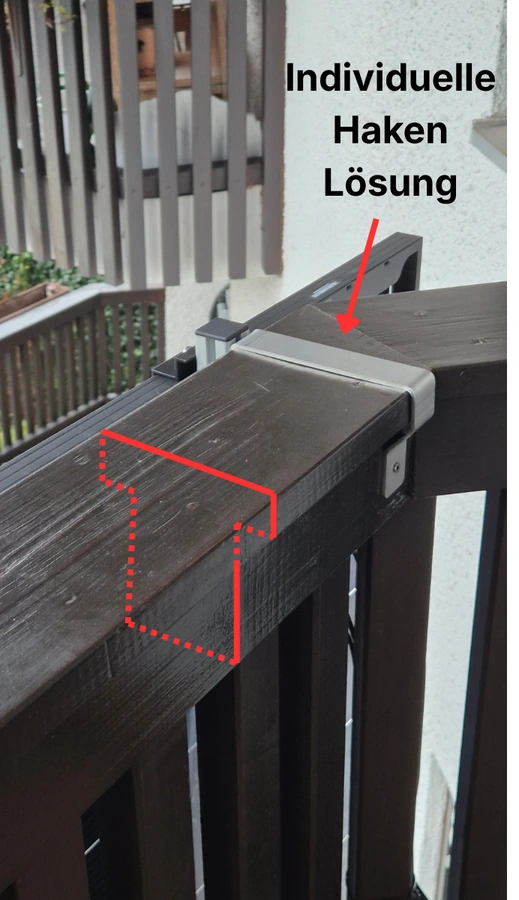 Holzbalkon – Maße Querschnitt Handlauf (A1, C2 etc.)